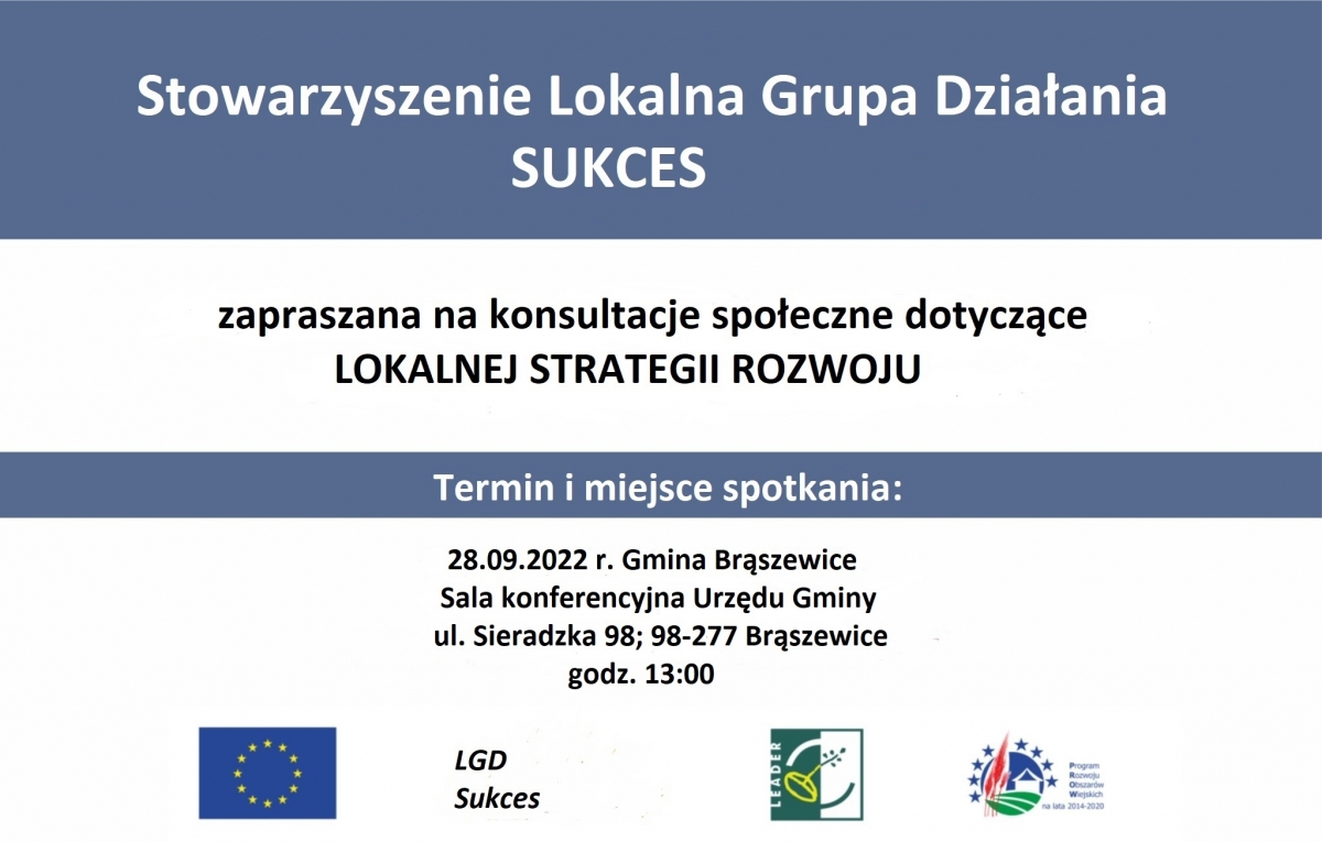 LGD Sukces - konsultacje